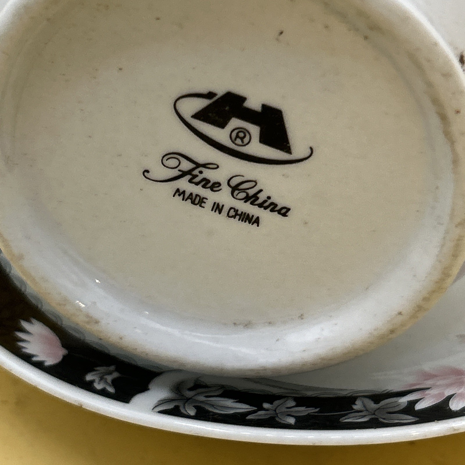 Fine China Ceramic Creamer And Saucer