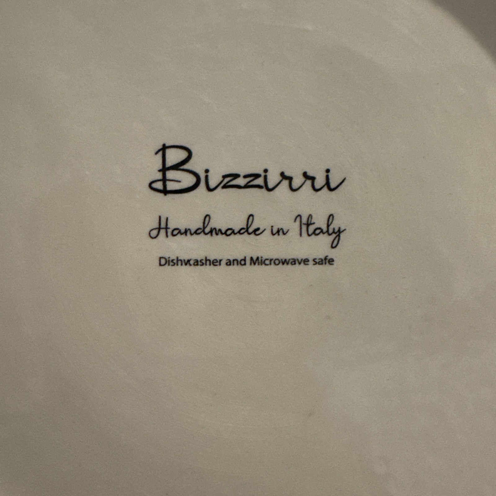 Bizzirri Handmade In Italy Salad Plate Scalloped Edges Yellow/Cobalt Blue 8.5”