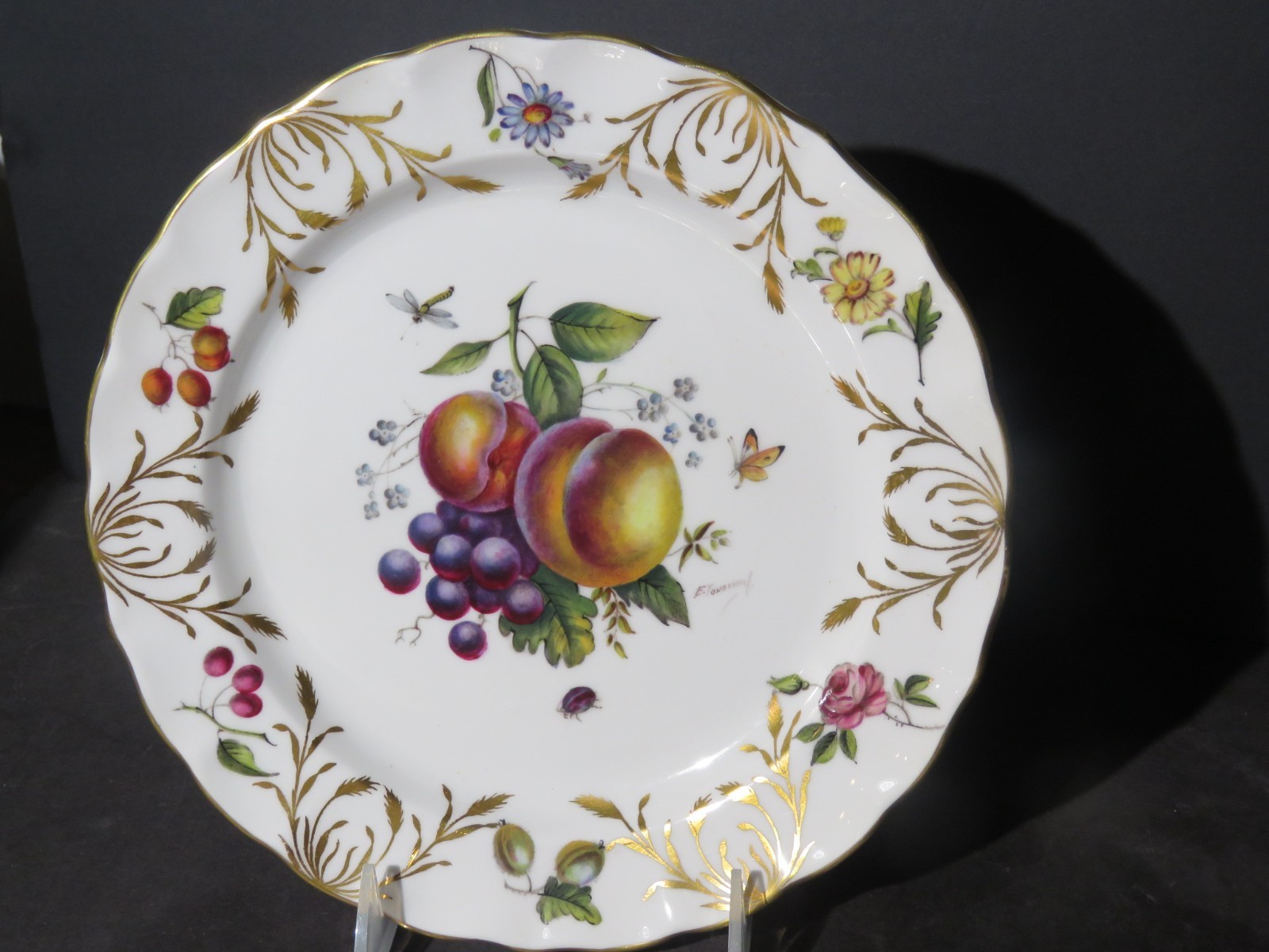 8 Royal Worcester 9″ Bone China Botanical Style Plates Signed E. Townsend