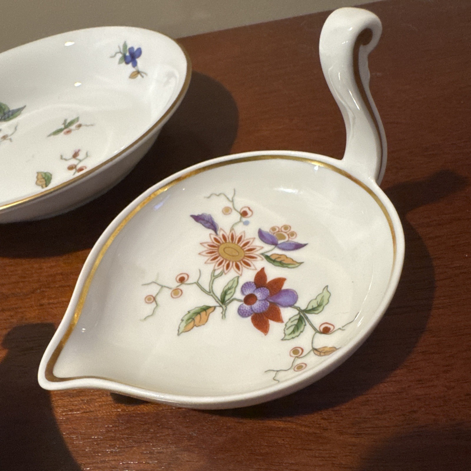 Richard Oriente By Ginori Florence Italy Flowers Spoon Rest Nut Bon Bon Dish Lot