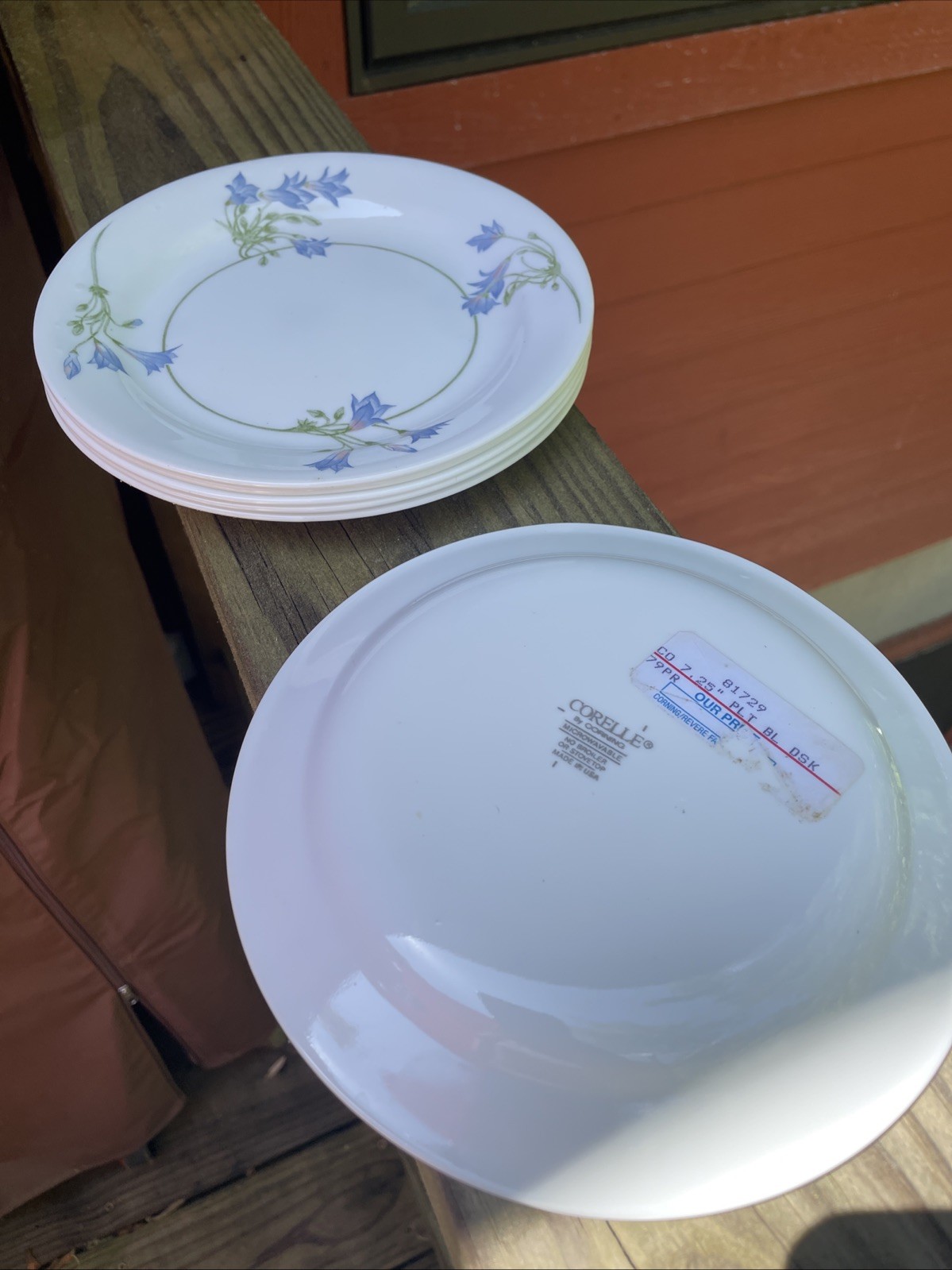 Set Of 6 Corelle Blue Dusk Floral Salad Plates 7 1/4″ New