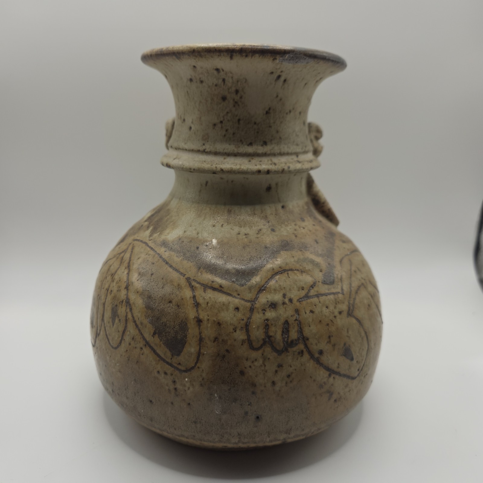 Vintage Studio Art Pottery JOHN SCHULPS Vessel 6.5in