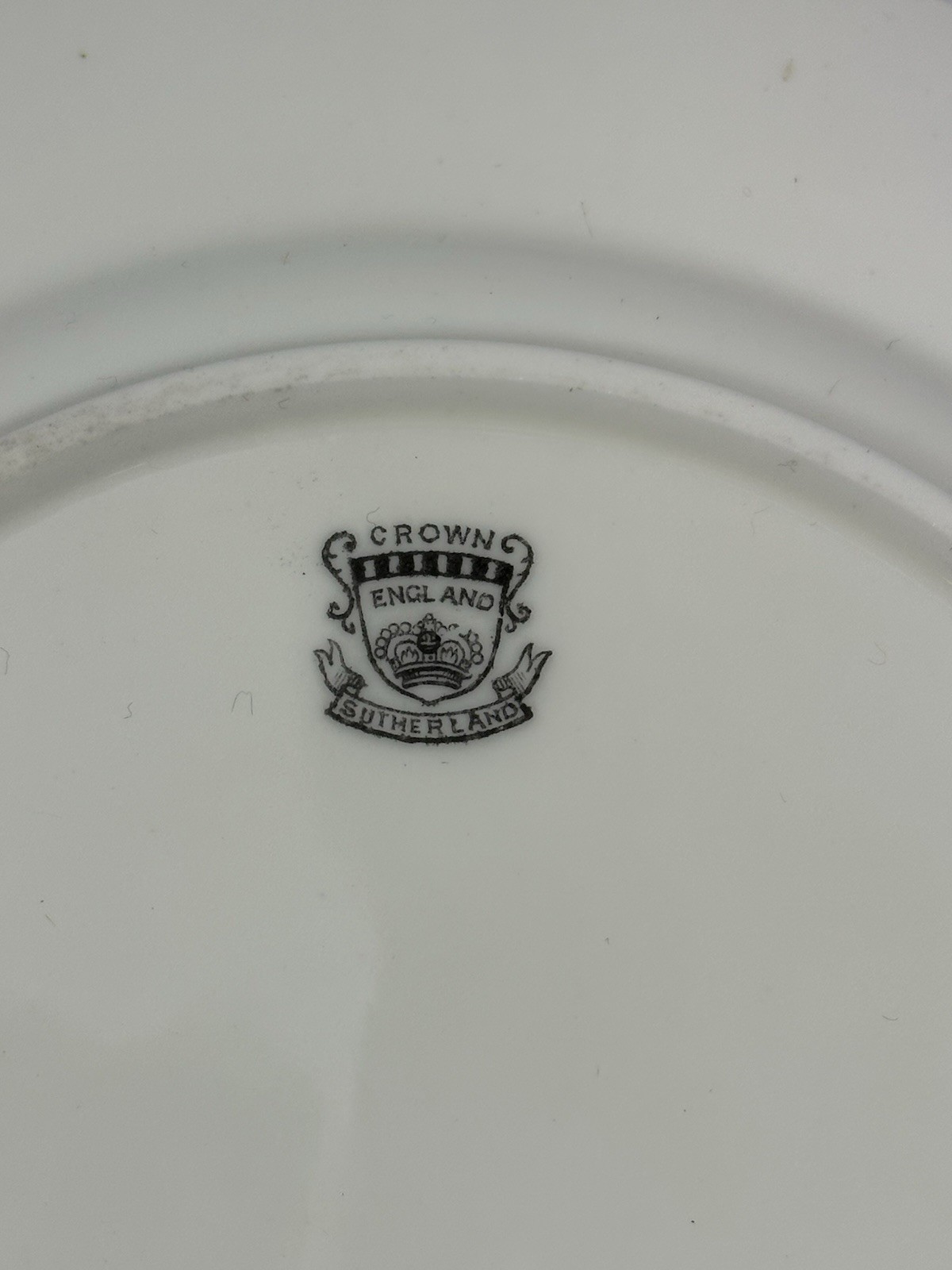 Crown England Sutherland Salad Plates 8″ Set Of 2 Rose Garland Floral Swag Vtg