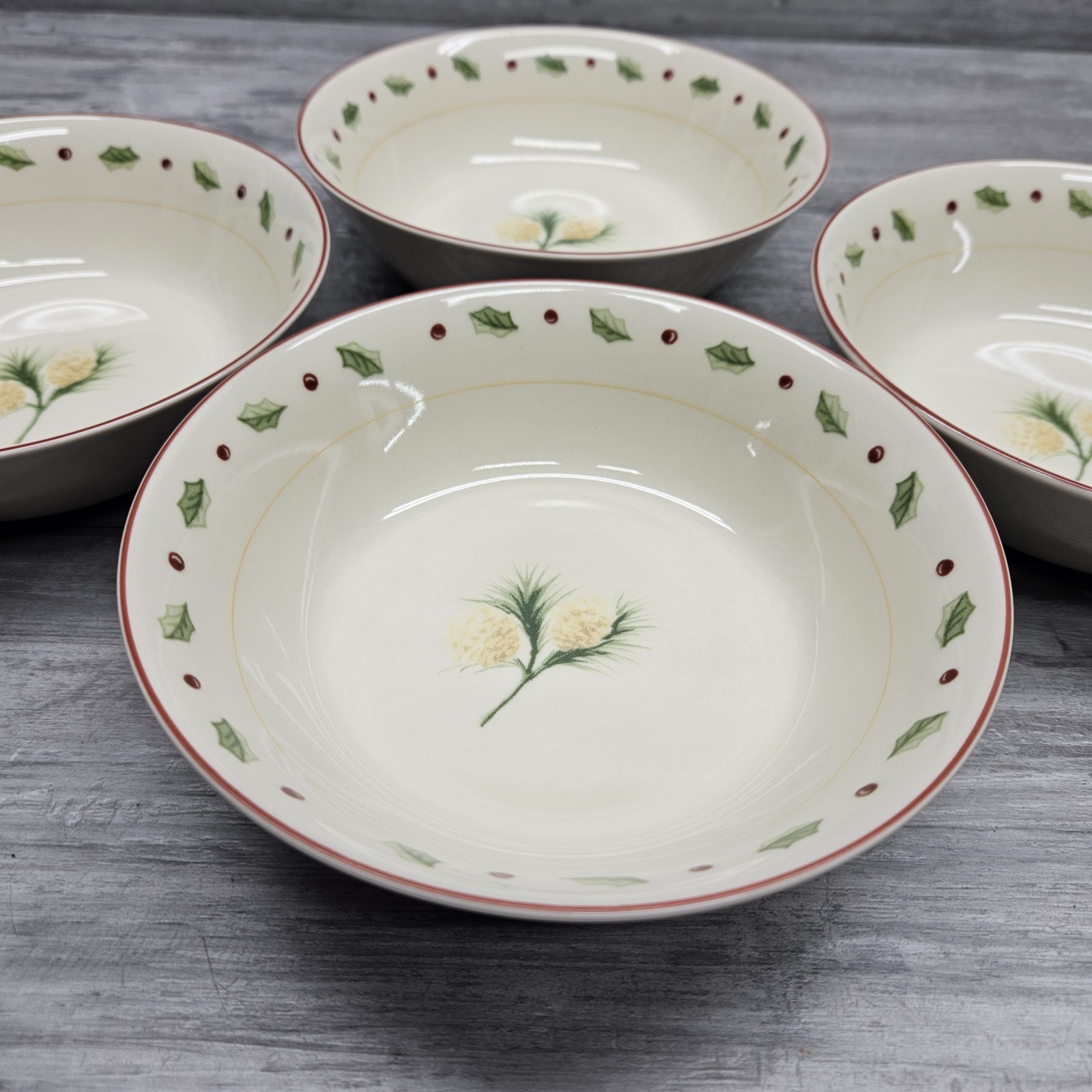 Merry Brite Holiday Home Collection Christmas Bowls Lot (4)