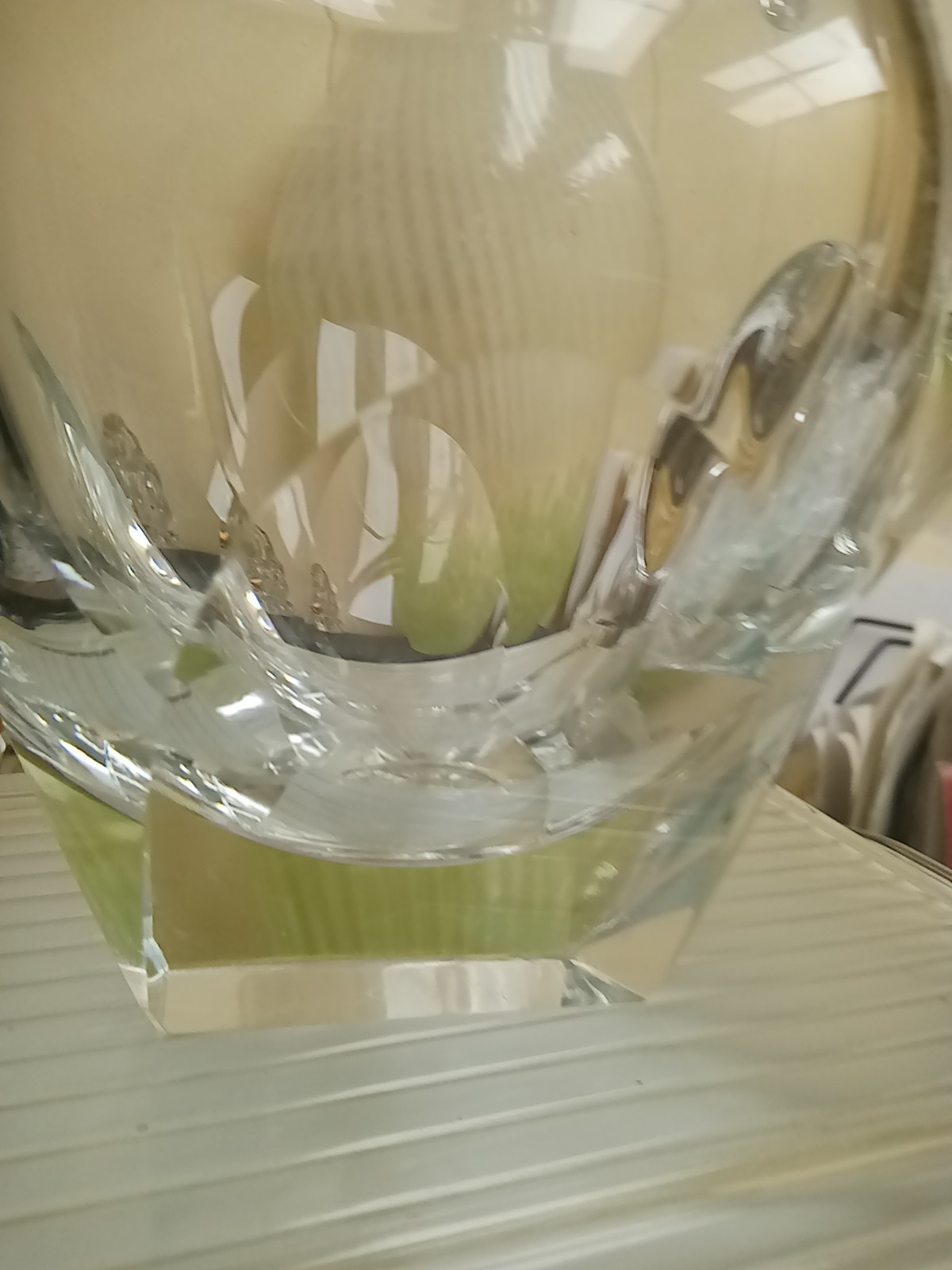 Signed Moser Crystal BAR Clear 7.25″ Pitcher / Jug Super Rare