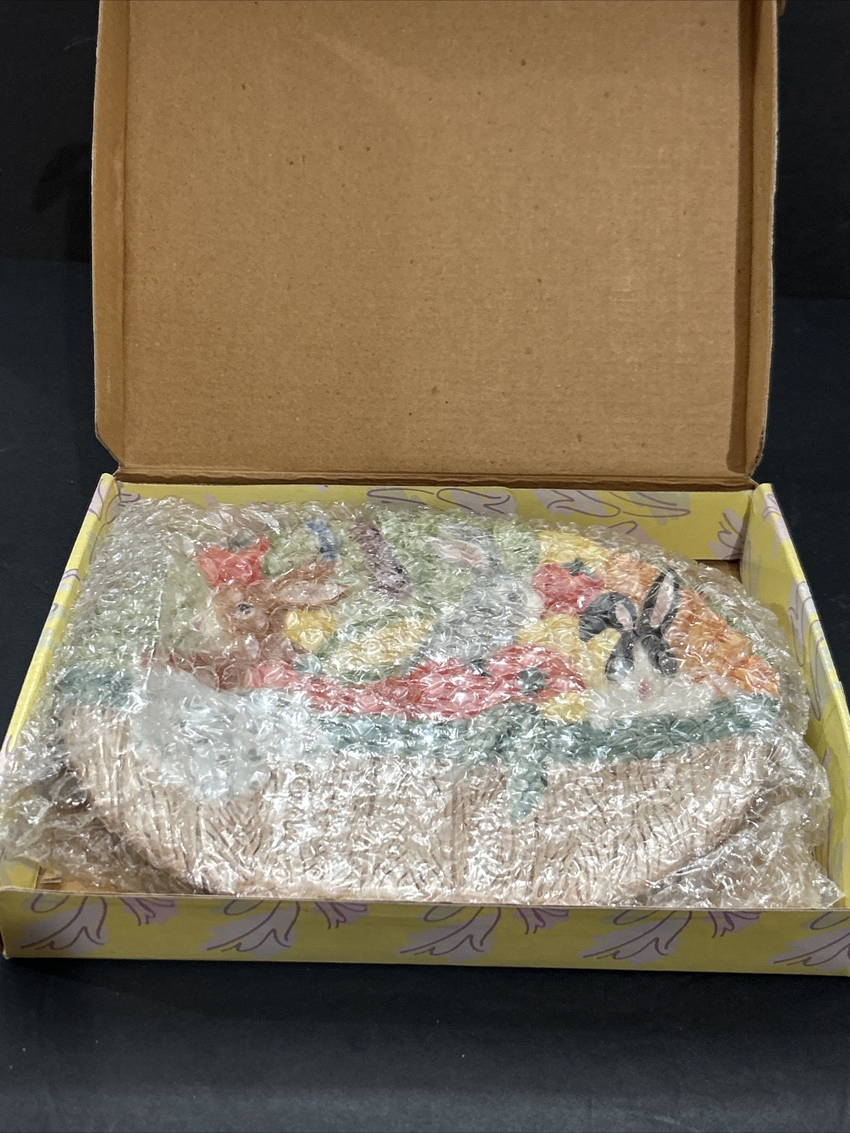 Vintage Fitz and Floyd 1995 Omnibus Bountiful Bunnies Small 8-1/2” Serving Plate