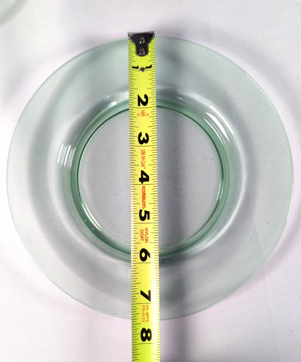 Mixed Set of 8 Green Glass Salad / Side / Dessert Plates