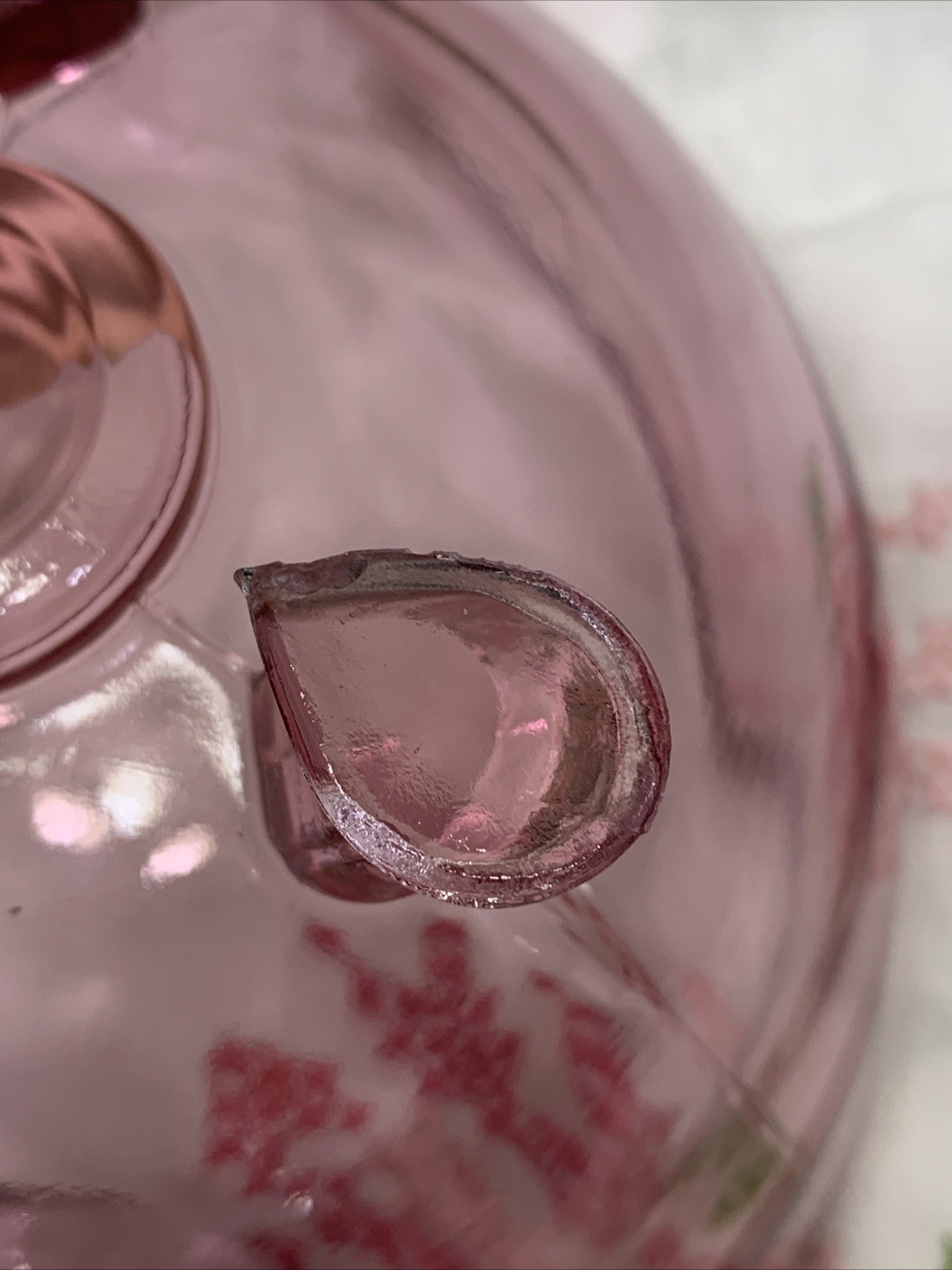 Viking Heart Shaped Glass Candy Trinket Dish Cranberry Pink 3 Foot Dalzell Line