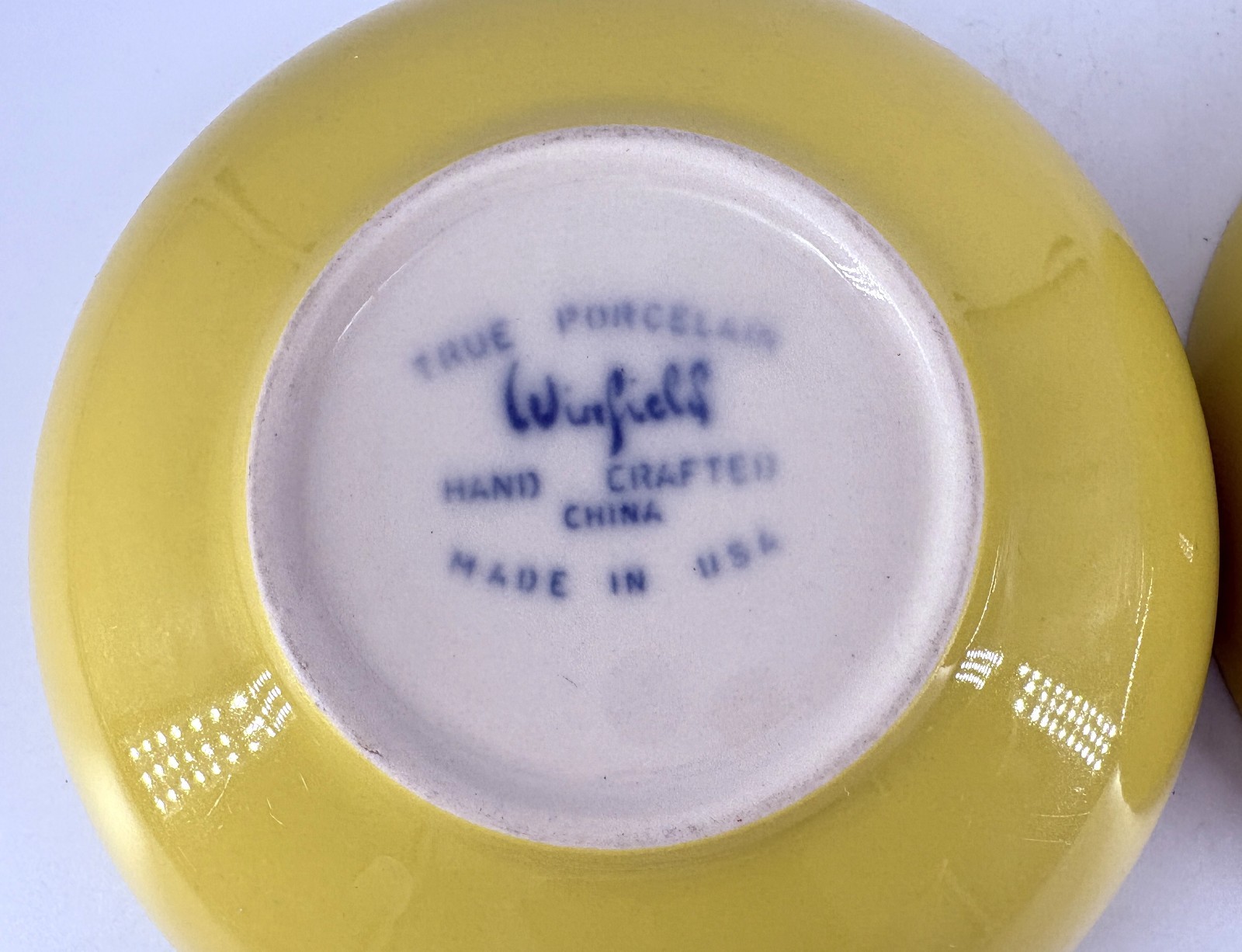 Winfield Porcelain Yellow & White 6″ Bowls
