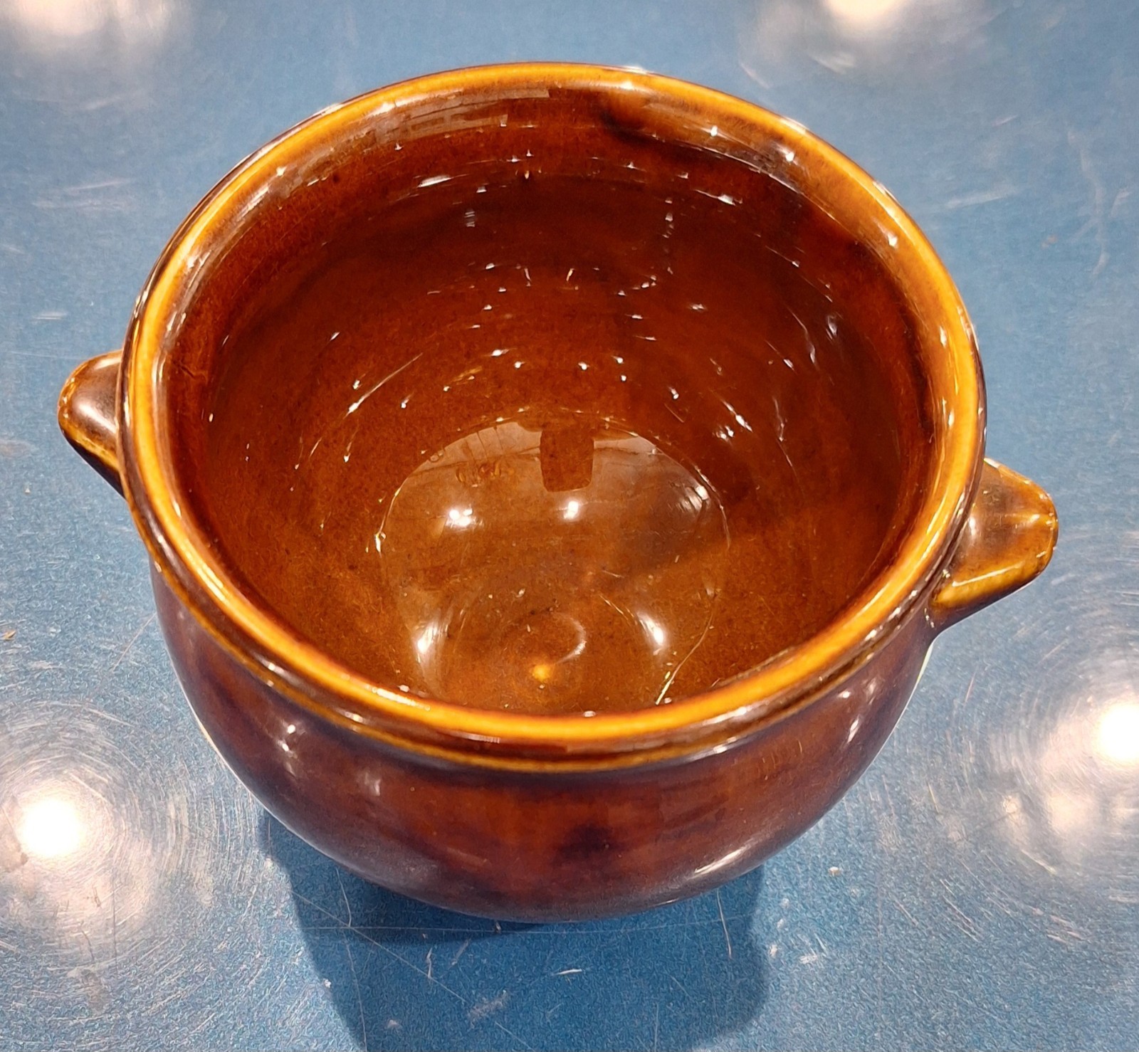 Bel-Terr BTC USA 92428 Brown Stoneware Tri-Footed French Onion Soup Bowl bean
