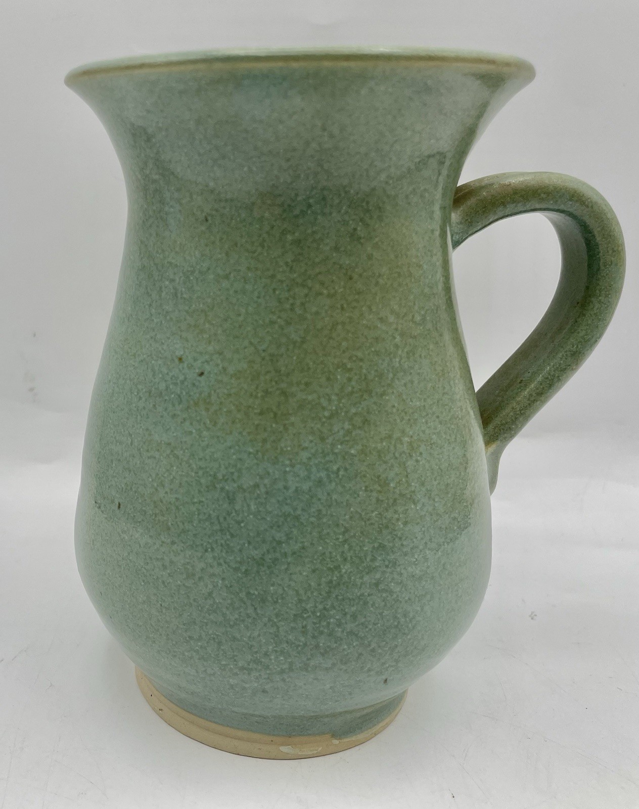 Ugly Funny Pottery 3D Face w/ Mustache Bared Teeth Coffee Mug Cup Signed