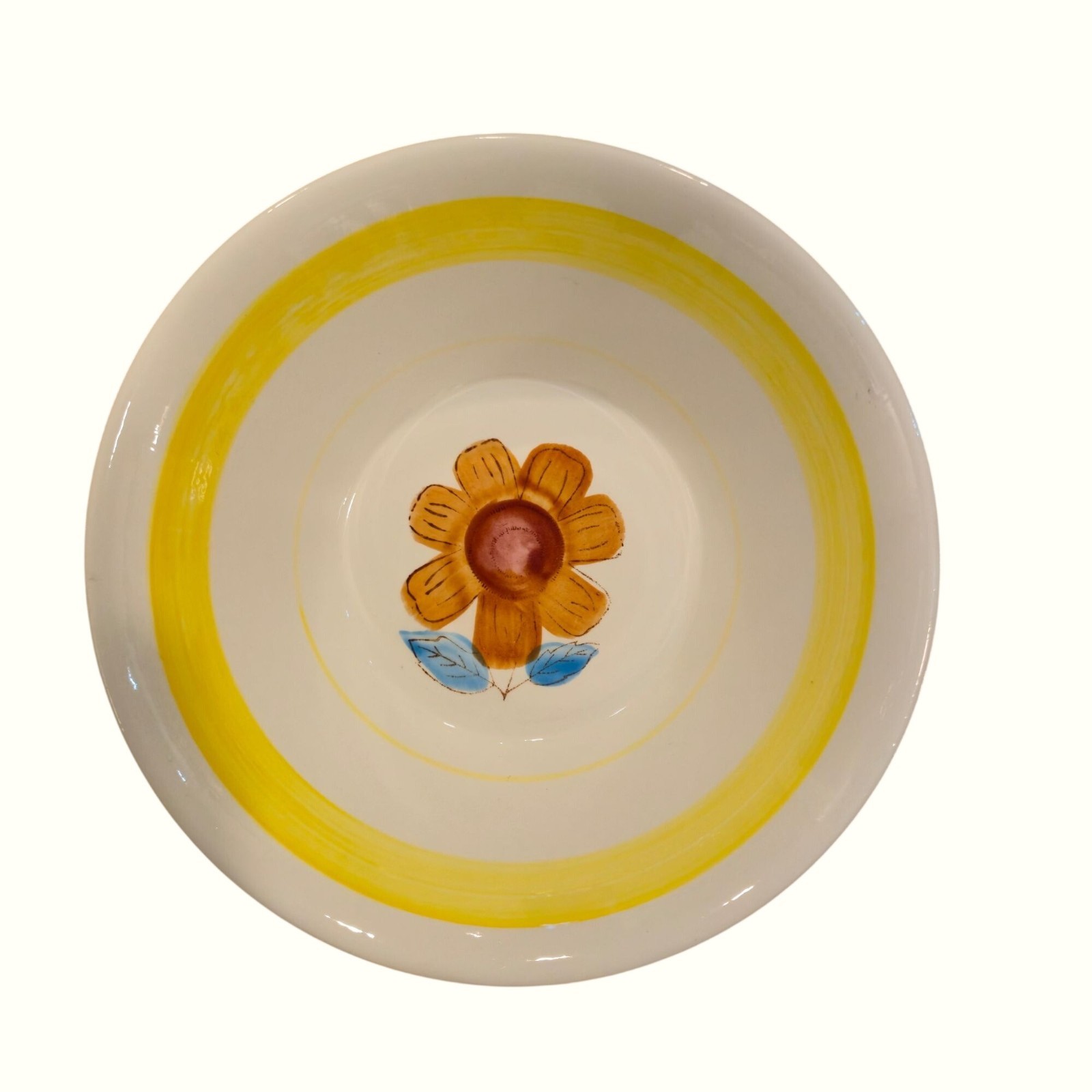 Vintage Floral serving Bowls Set of 3 Colorful Retro Cottage Kitchen Stoneware