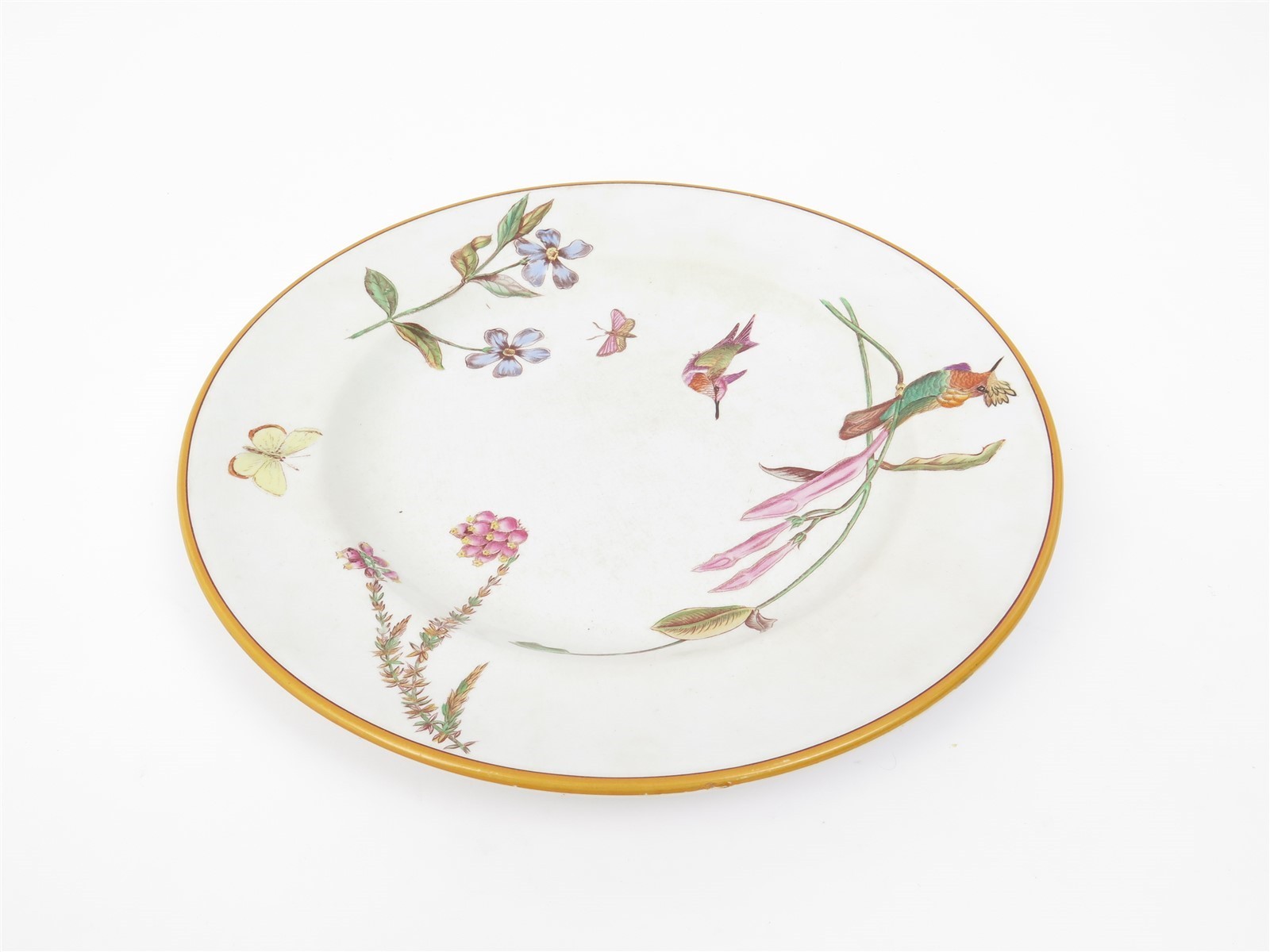 Vintage Wedgwood Creamware Hummingbird & Flora Dinner Plate 10.25″ Flower