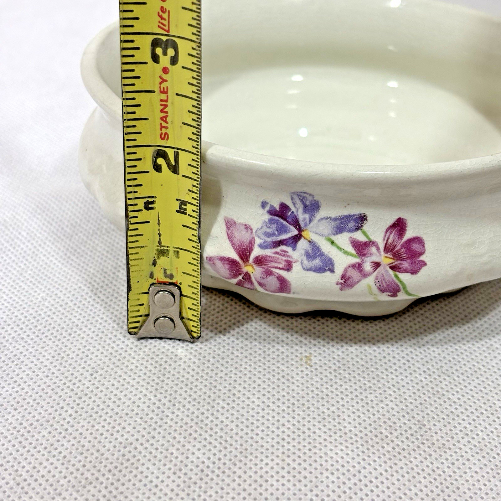 Vintage Ceramic Floral Covered Dish
