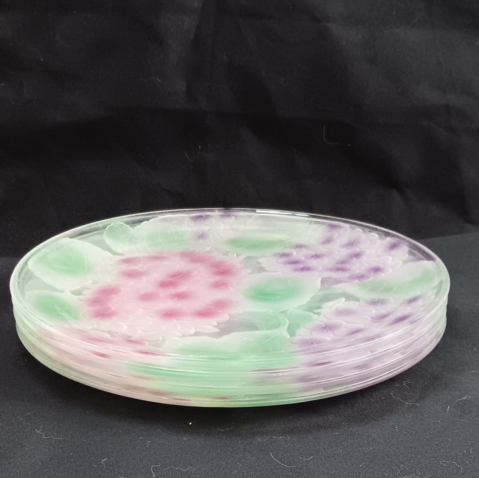 KIG Indonesia Hydrangea Plates Set Of 4