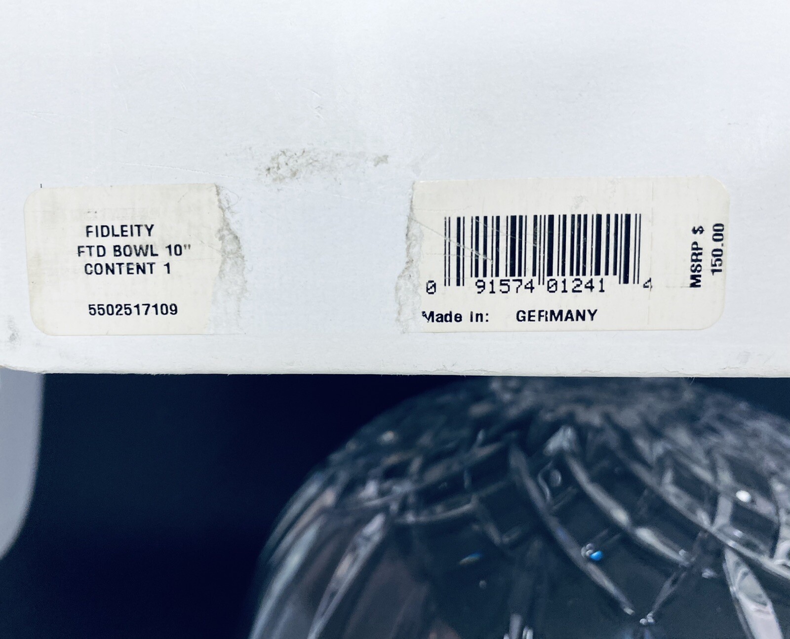 New Vera Wang Fidelity Footed Crystal Bowl Wedgewood Lead Crystal Germany