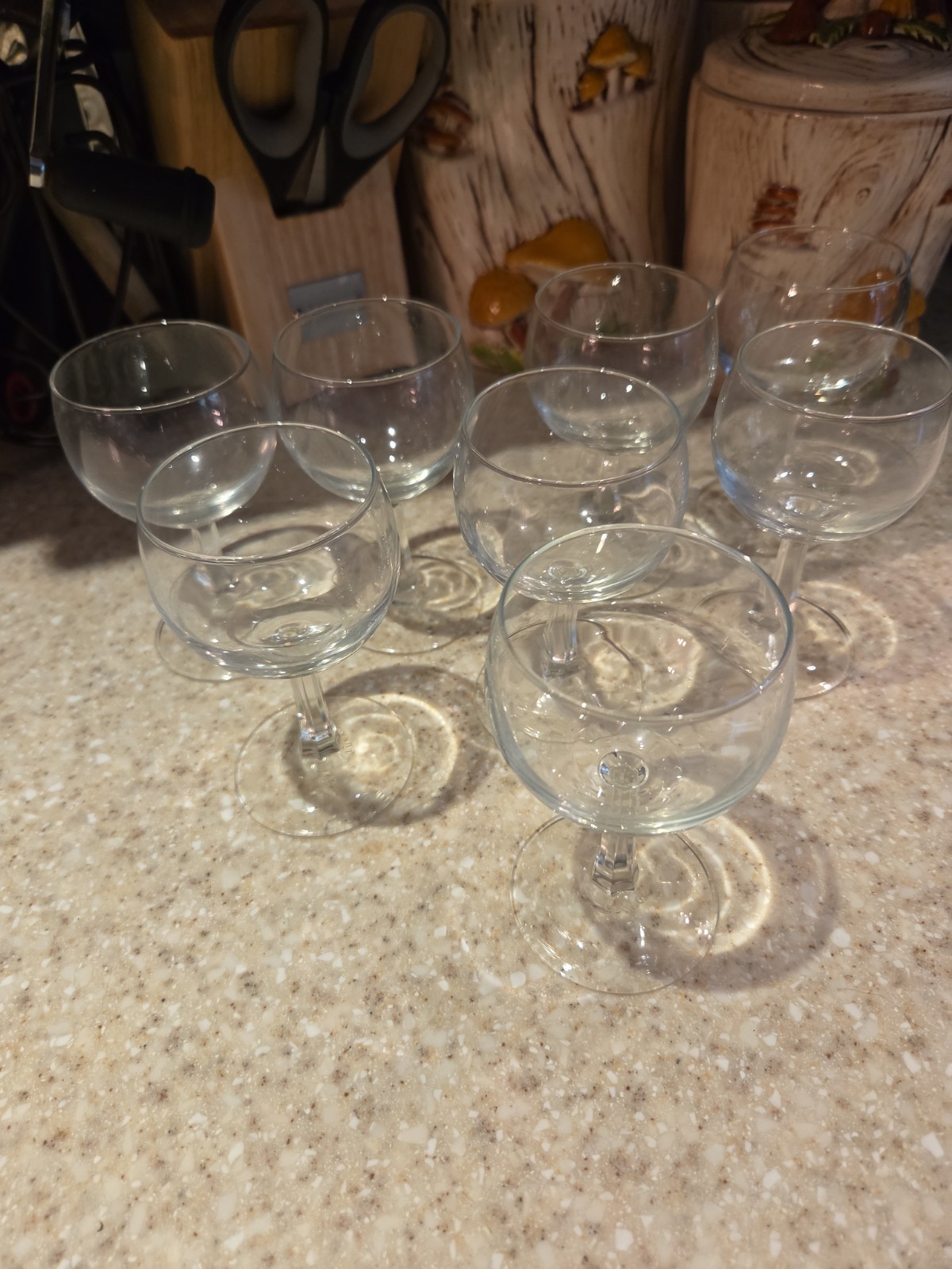 Set of 8 Vintage Crystal Cordial Glasses