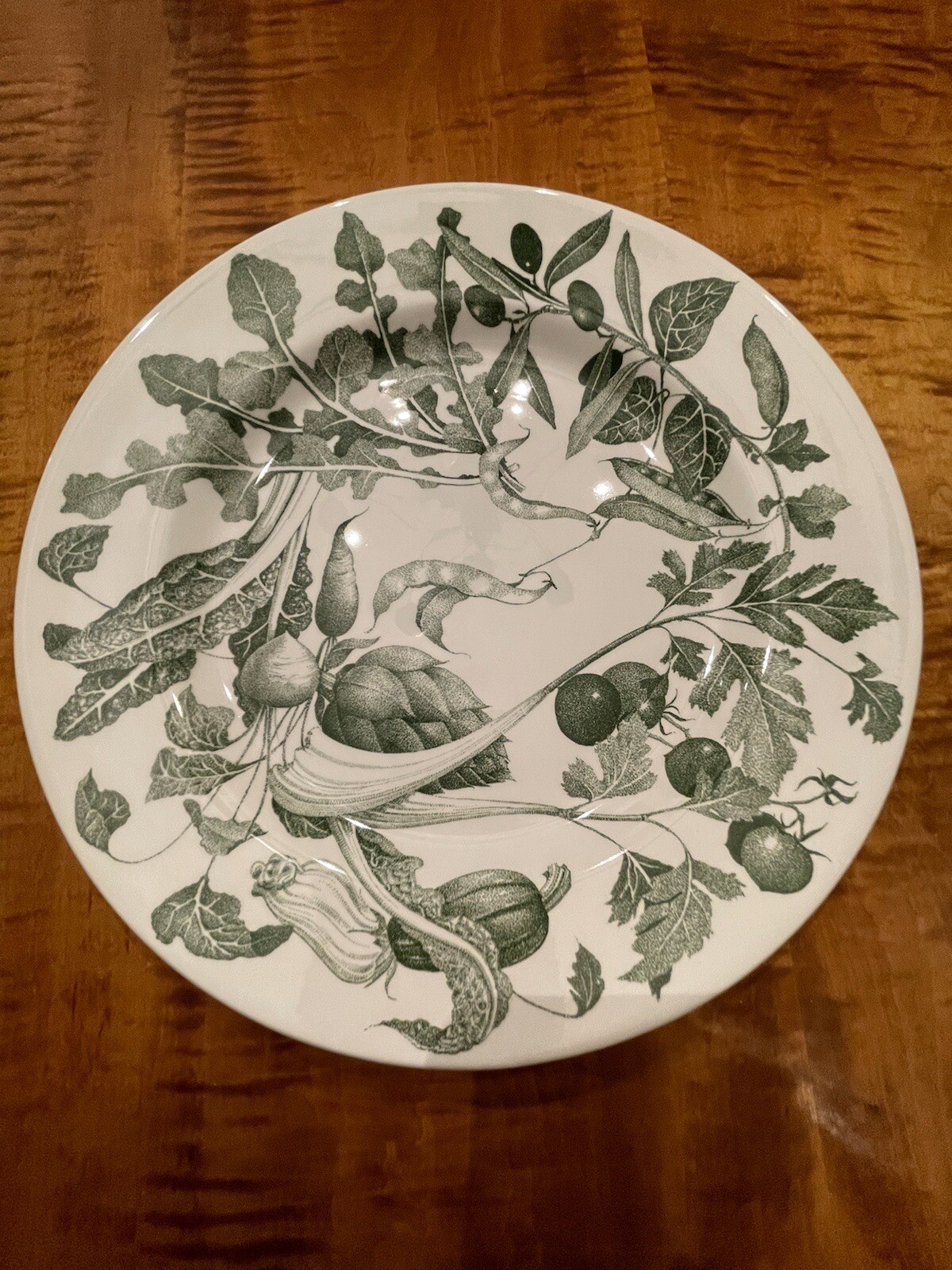 LaPrimula 10 1/4” Dinner Plates Green Vegetables (Set Of Two) Made In Italy