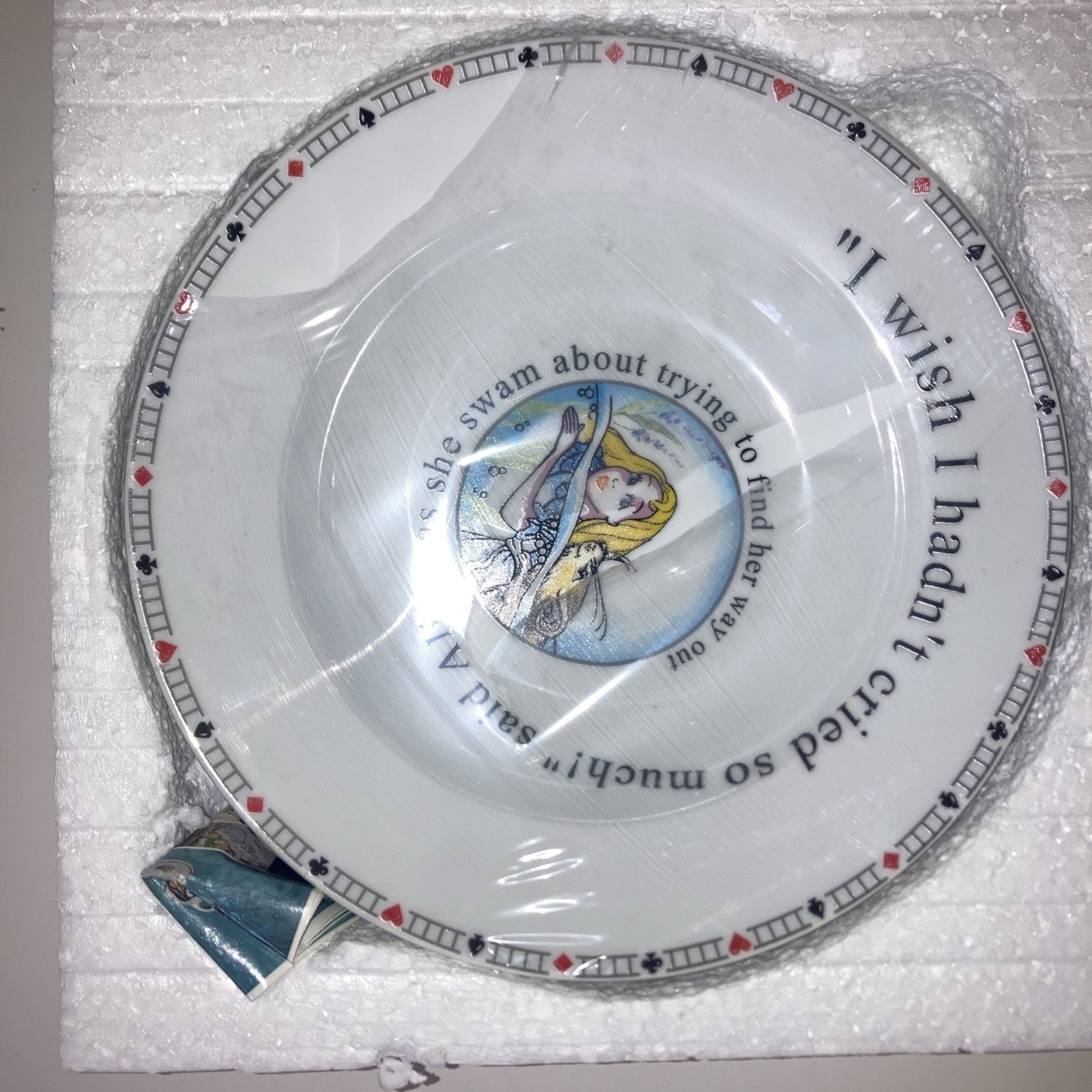 (4) NEW 2010 PAUL CARDEW “ALICE IN WONDERLAND’S CAFE 8 1/2” DINNER/SOUP BOWLS
