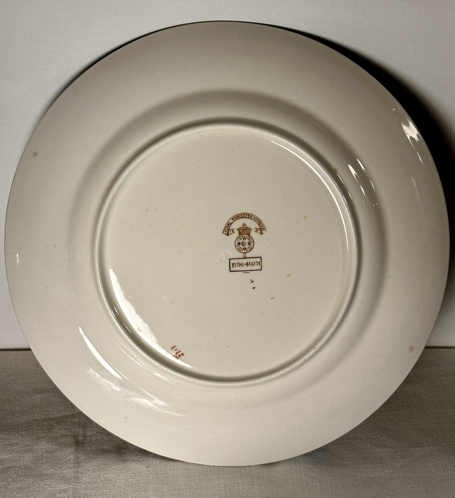 4 Antique Turquoise Gold & Cream Royal Worcester 9” Plates Circa 1888 Pat #2313