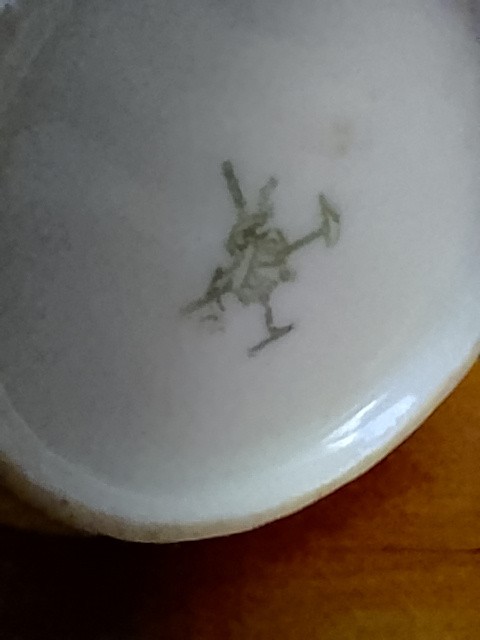 Fischer & Mieg Pirkenhammer Cup Saucer Birds BEES Hand-Painted 1890s C&S HTF