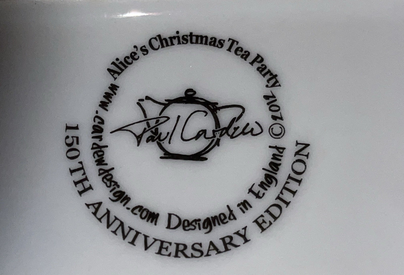 CARDEW ALICE IN WONDERLAND CHRISTMAS TEAPARTY PORCELAIN COOKIE TRAY 12×6 NWOB