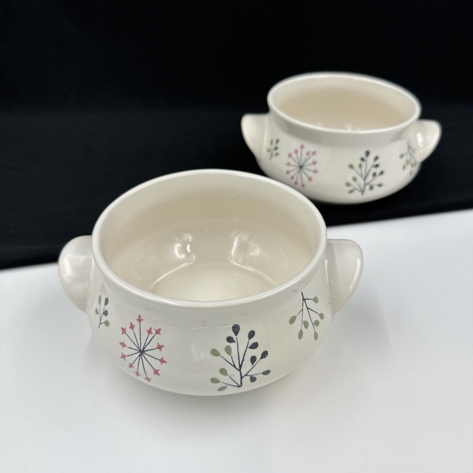 Franciscan Echo (2) 4” Individual Casserole Dish Without Lid USA •PRISTINE•