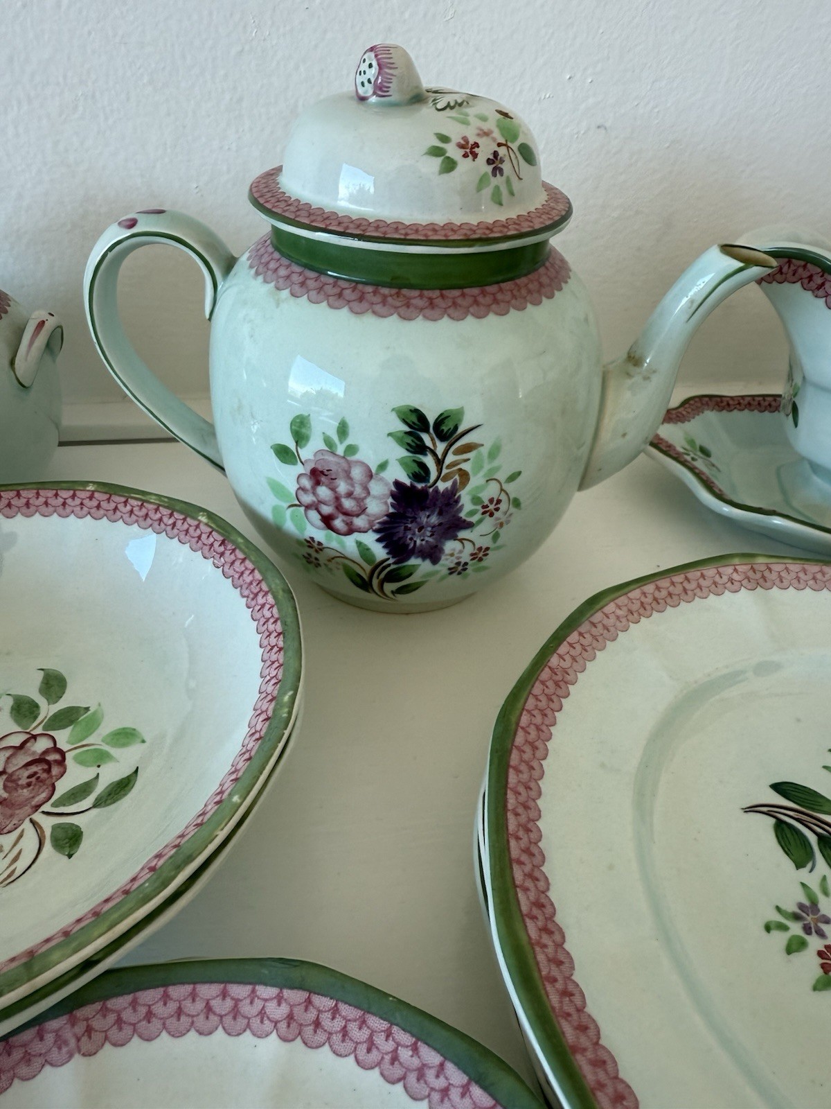 Adams Calyx Ware Mandalay Hand Painted Large Serving Collection