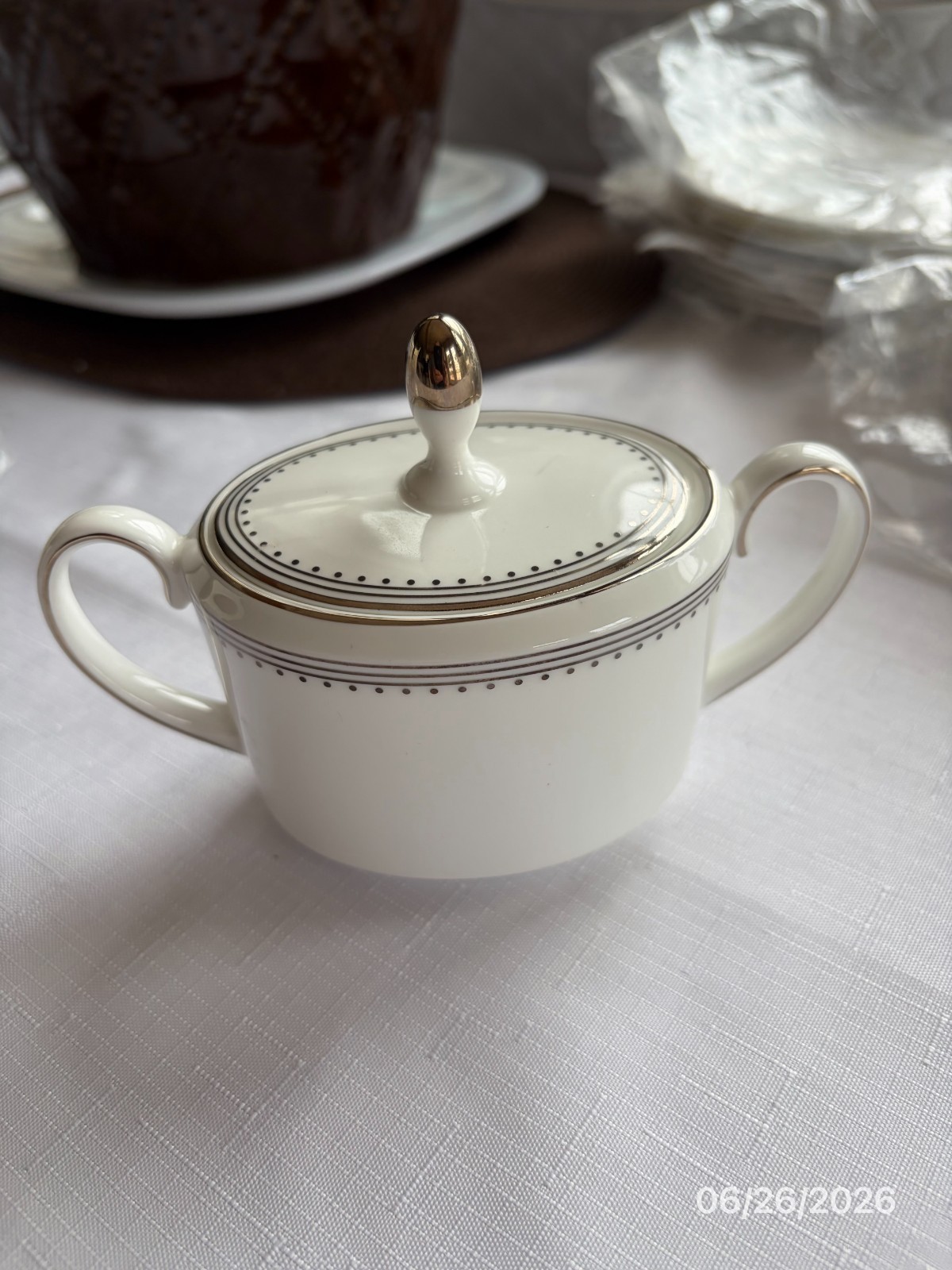 Wedgwood Grosgrain Bone China Set of 6 pieces $44/set plus extras
