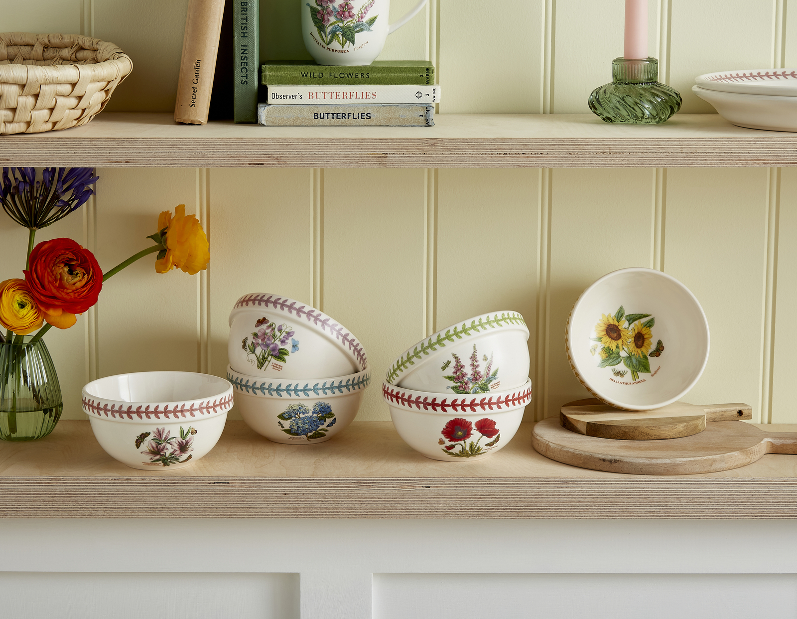 Portmeirion Botanic Garden Meadow 5″ Stacking Bowl – Set of 6