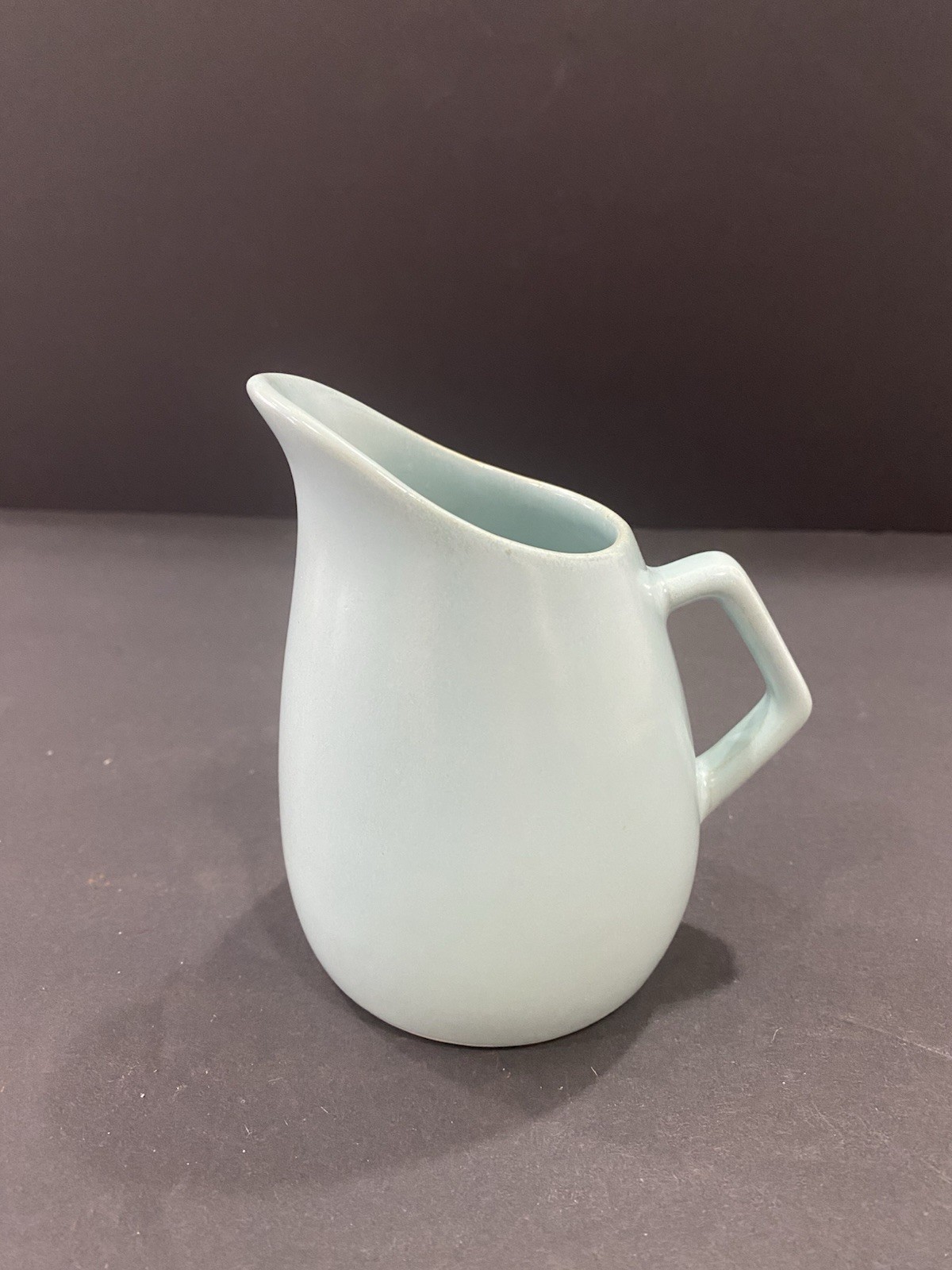 Vintage MCM La Solana Light Baby Blue Ceramic Creamer Pitcher 4.75” T – 10oz USA