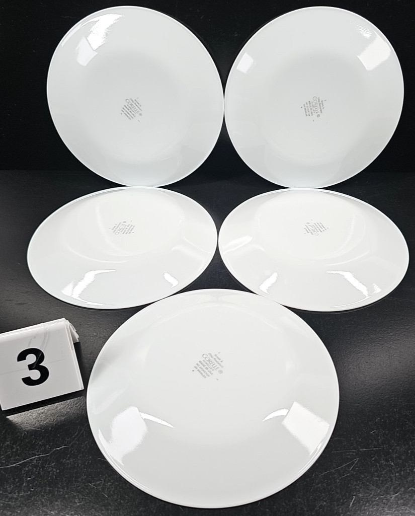 15 Corelle Classic Cafe Black Bread Plates Set Corning Livingware Rings Dish Lot