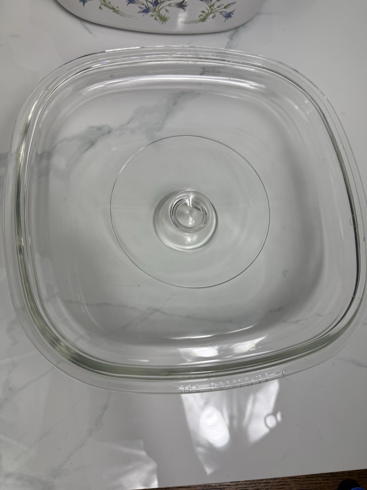 Set Of 3 Vintage Corning Ware Blue Dusk Casserole Dishes with 2 Glass Pyrex Lids