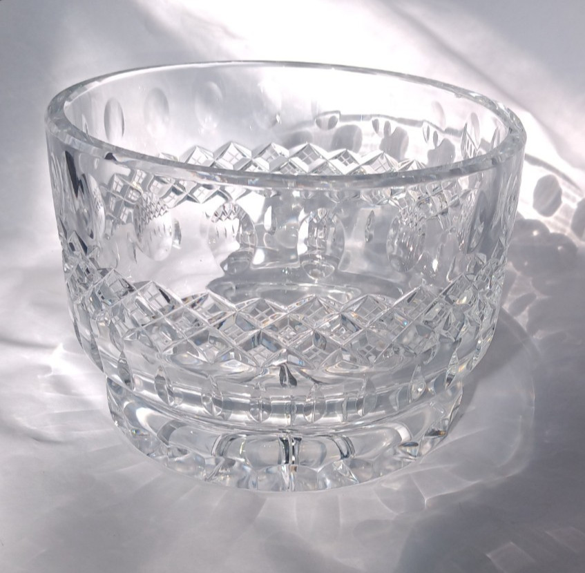 Crystal Glass Bowl, Perfect Condition, Heavy, 3 Lbs. 5 3/4″ Round X 3 3/4″ Tall