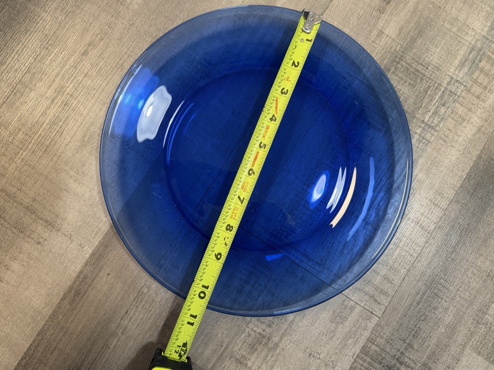 Anchor Hocking Cobalt Blue Glass Dinner Plates 10.5” Set of 4 USA Vintage