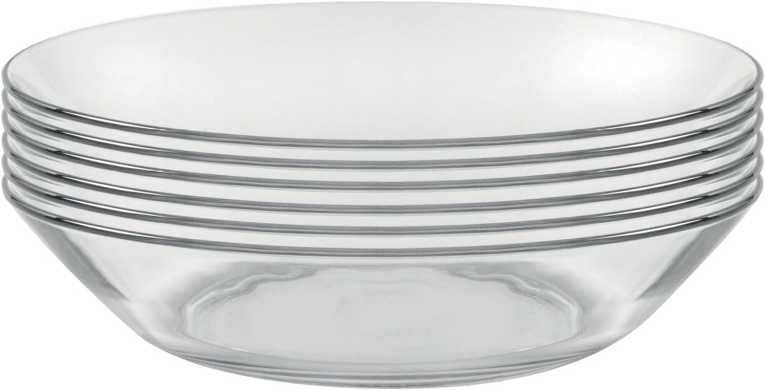 Made in France Lys 8.25 Inch Clear Calotte Soup Plate, Set of 6