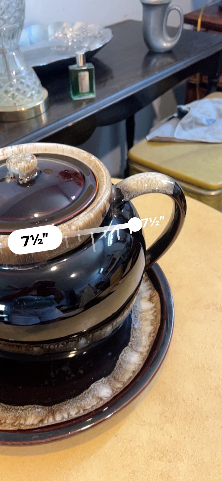 vintage Pfaltzgraff gourmet brown drip glaze soup bean pot tureen No Lid/Ladle