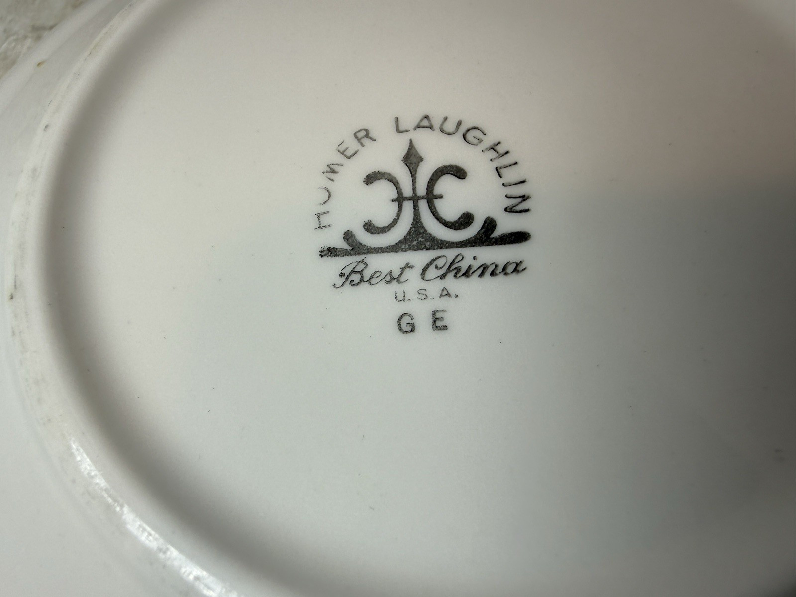 Vintage Homer Laughlin Best China Burgundy Rim Bread Butter Plates 6.25 in