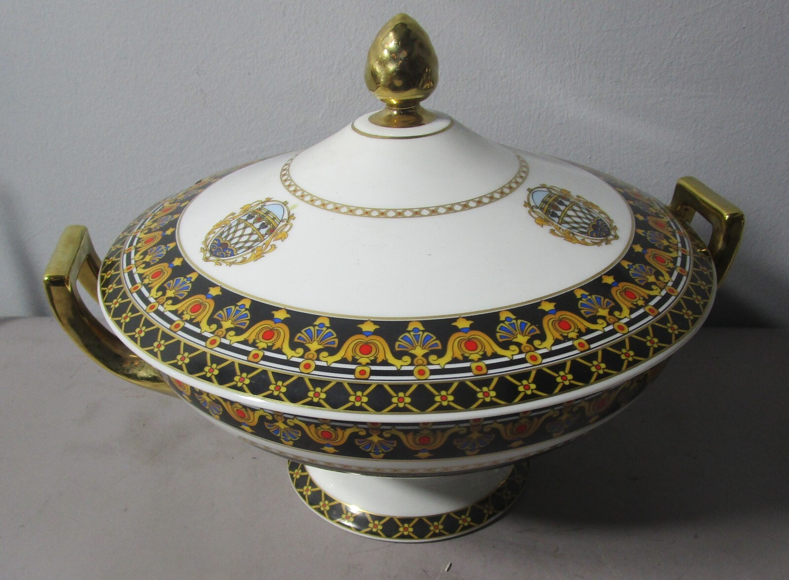 Vintage Unused 86 Piece VERSACE STYLE ITALIAN JUMBO GRUPPO Dinner Set for Twelve
