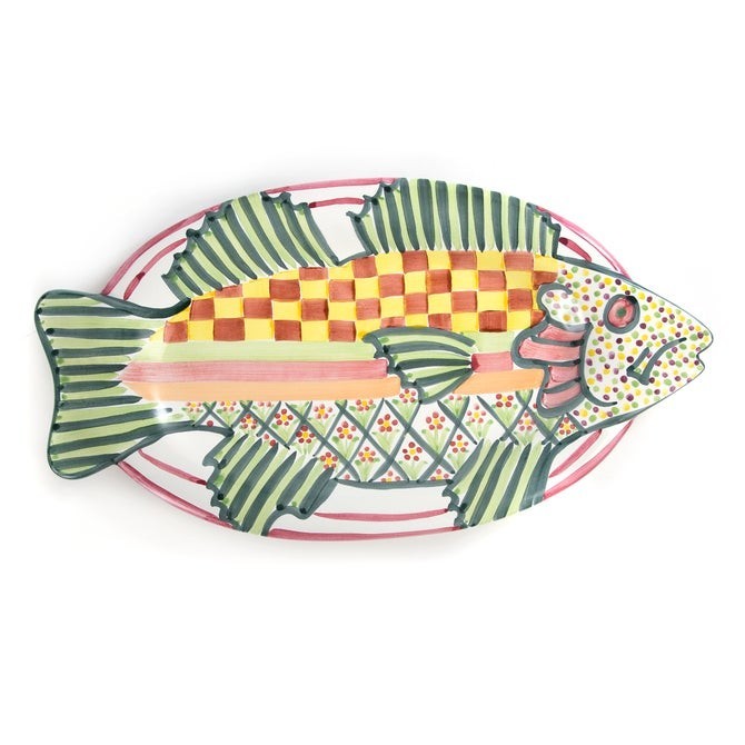 MacKenzie Childs Perfect Fish Platter – Green