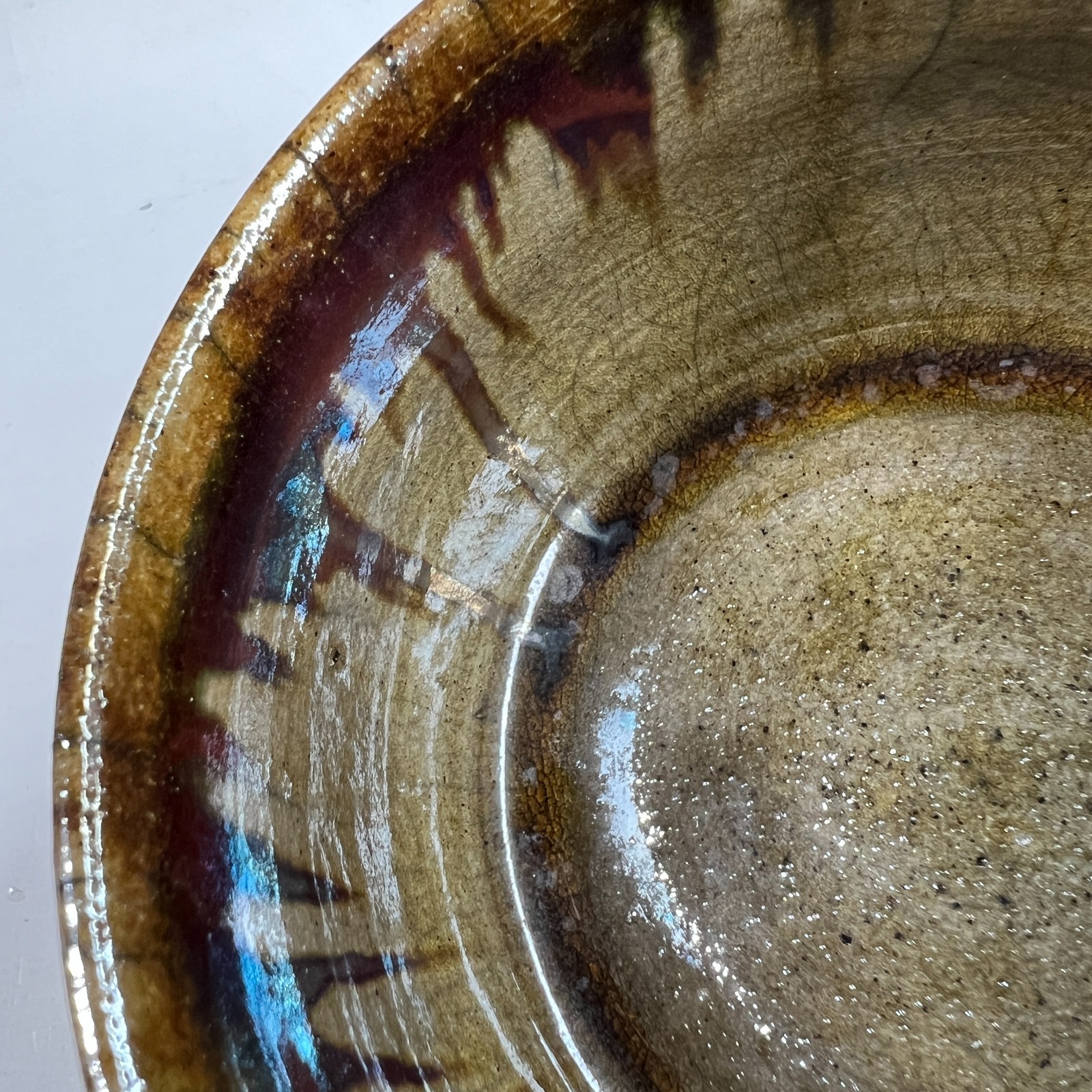 Handmade Studio Pottery Bowl Set 3 Signed Alyce Drip Glaze Ceramic
