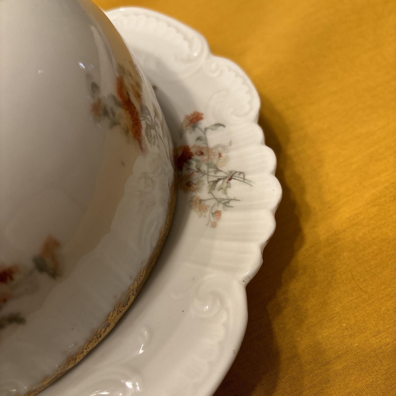 Limoges Victorian Scene Butter Dish-2-Piece