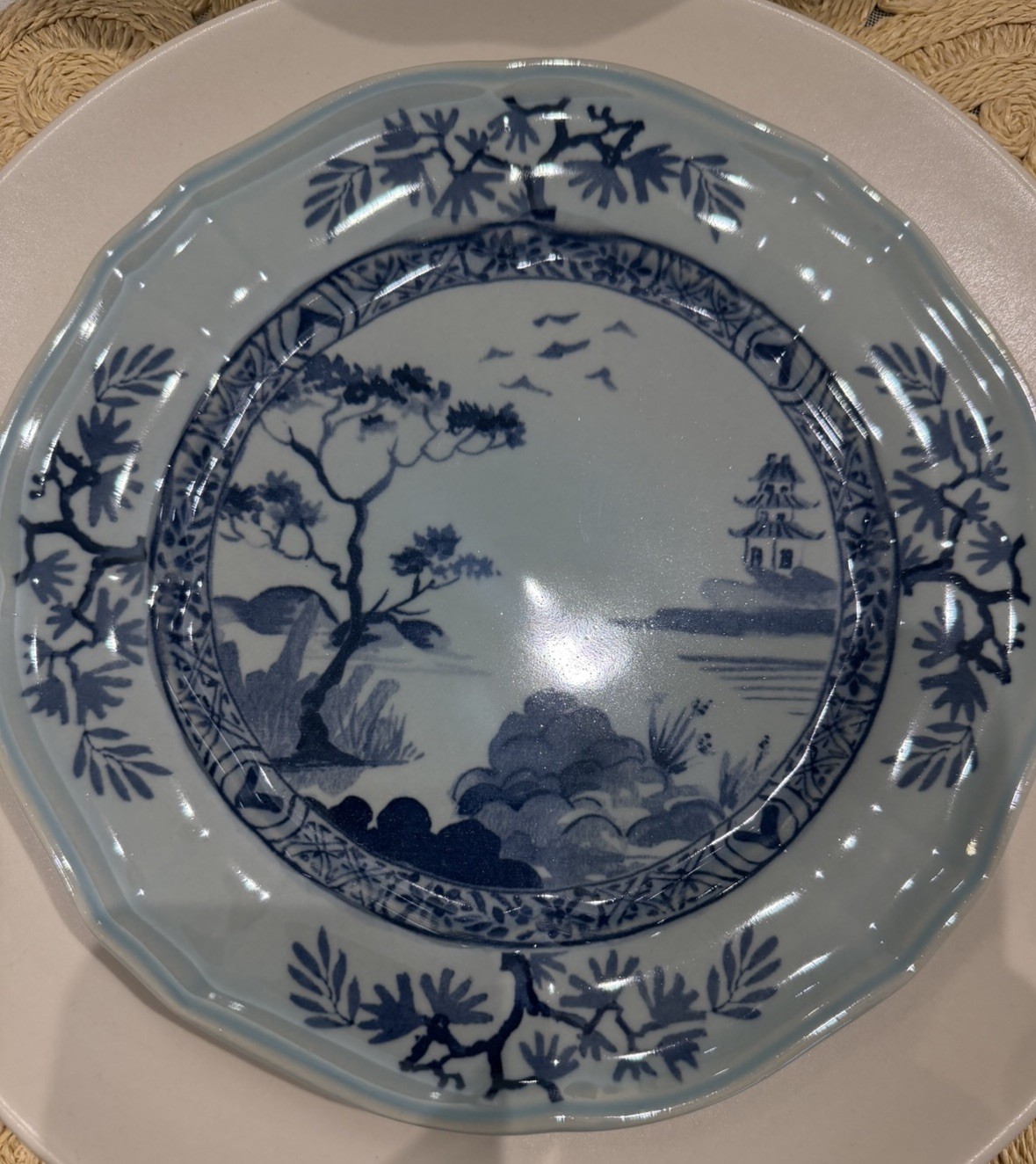 Blue Salad/dessert Plates From Southern Living Inspired By Ginori-1735 Set Of 2