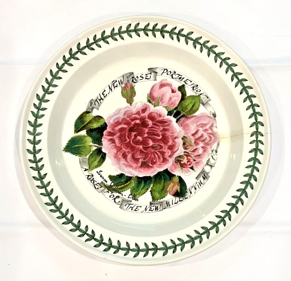 Portmeirion Botanic Garden Millennium Rose Plate 10.5 Limited Edition Decor Dish