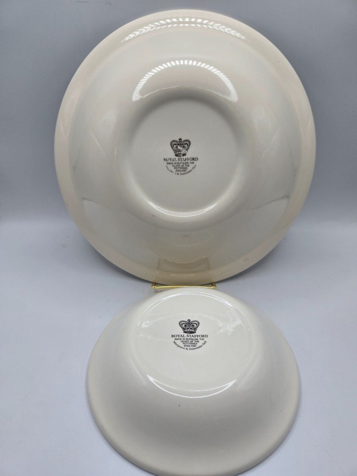 ROYAL STAFFORD Burslem S/2 Serving Bowls Heart of the Potteries England Flowers