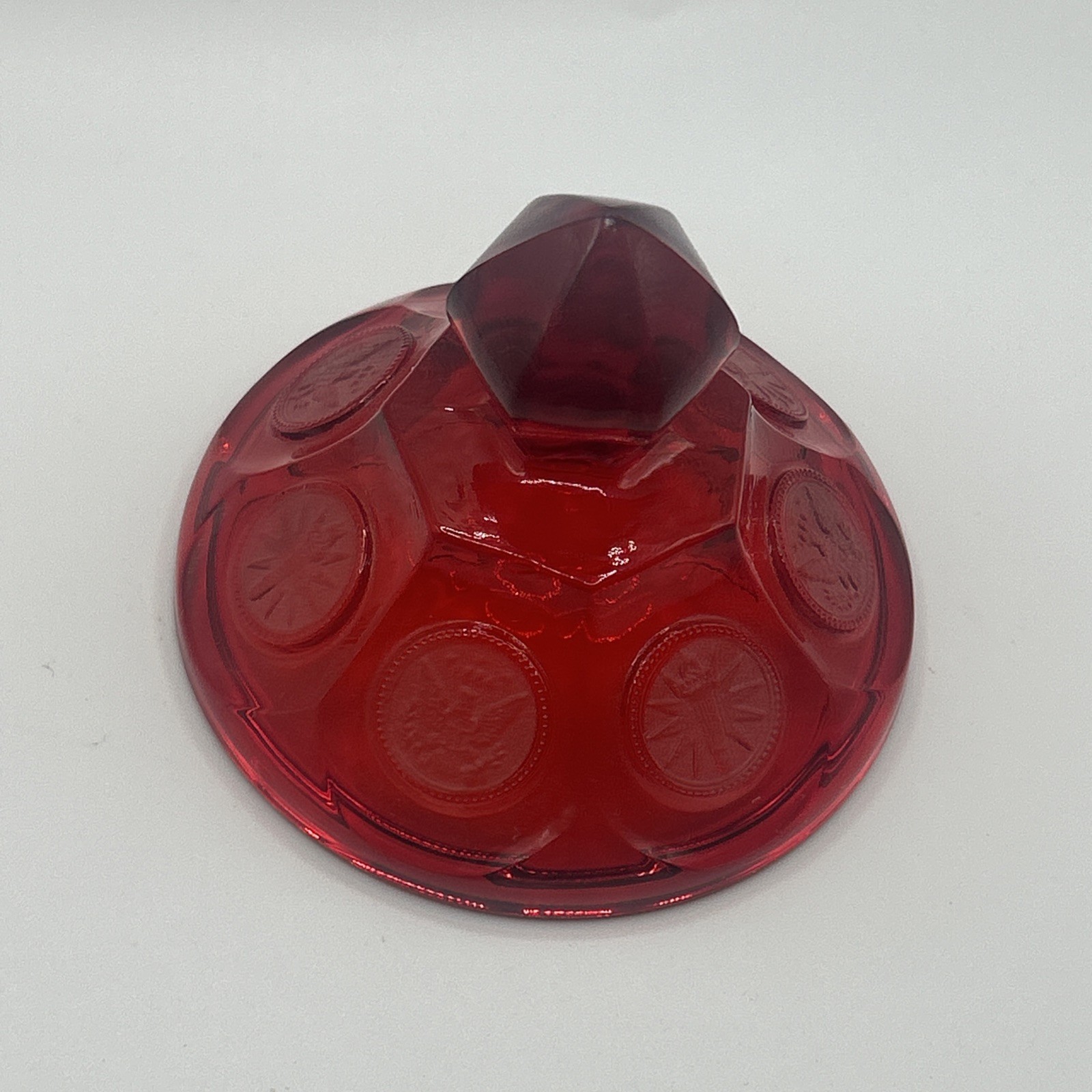 Fostoria Ruby Red Coin Candy Dish Original Replacement Lid