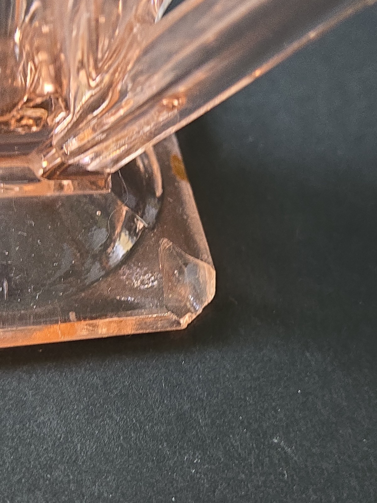 Vtg Indiana Glass Pink Pyramid Creamer and Sugar Bowl Set Art Deco Depression