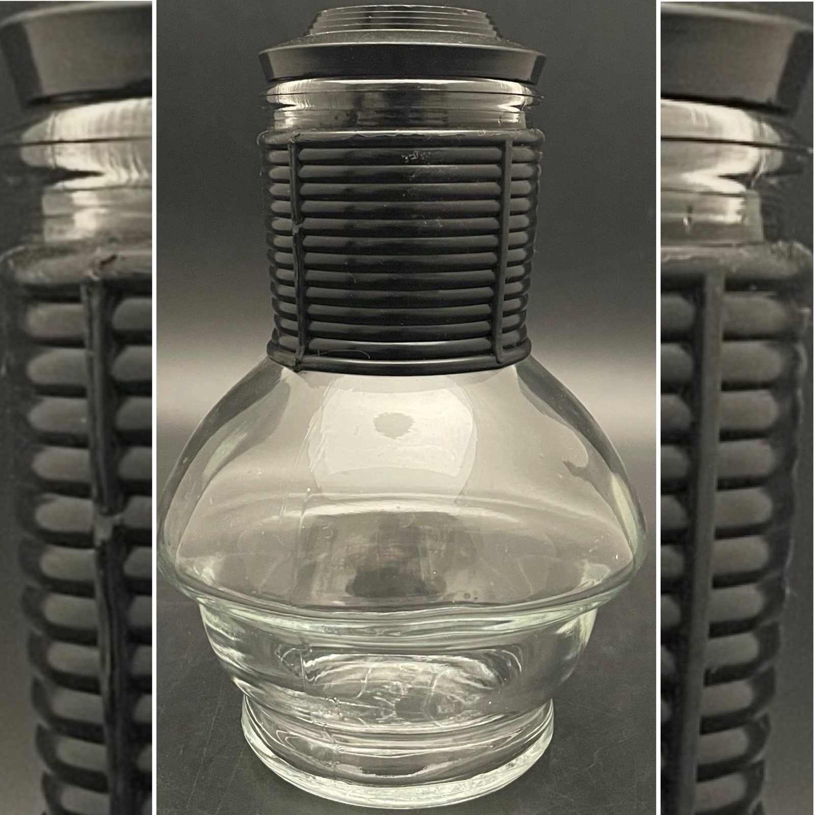 Glasbake Coffee Hottle Carafe/Decanter/Bottle c1950s Made in USA 5.75″tall 12oz