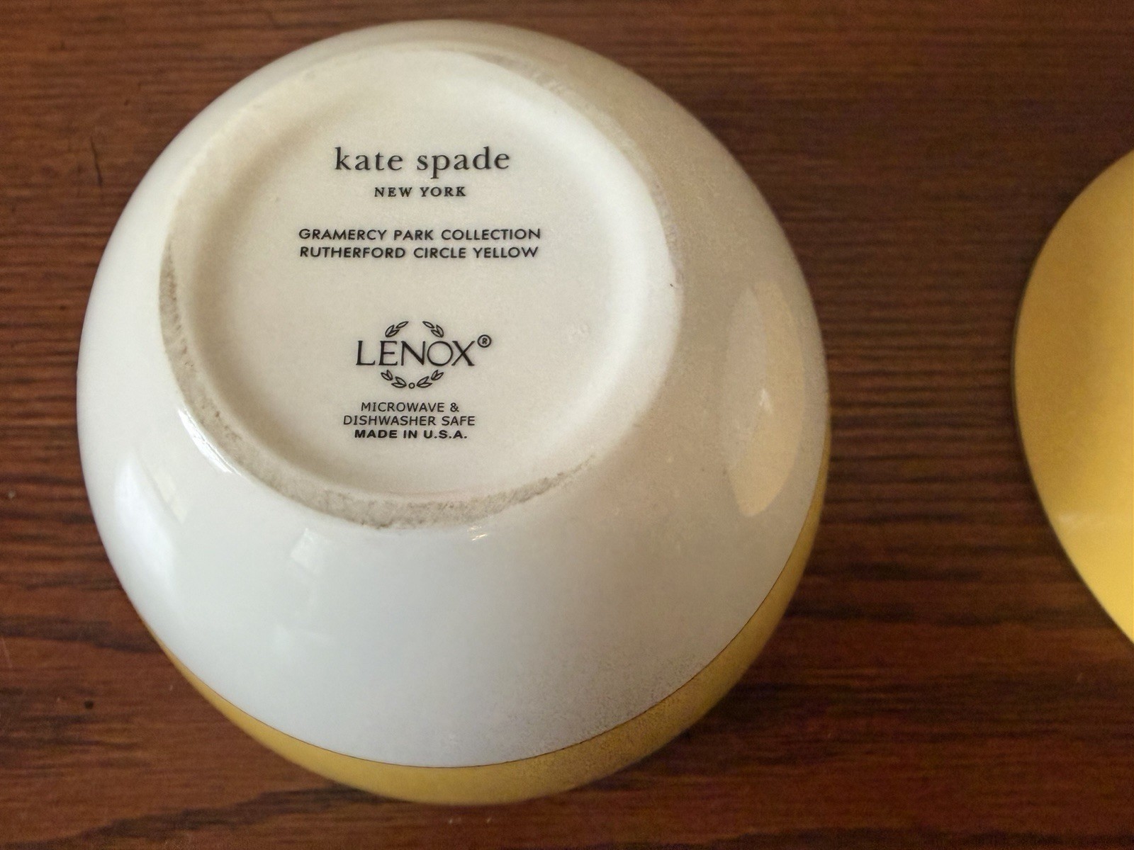 Kate Spade New York Lenox Rutherford Circle Yellow Cereal/Soup Bowls, Set of 2