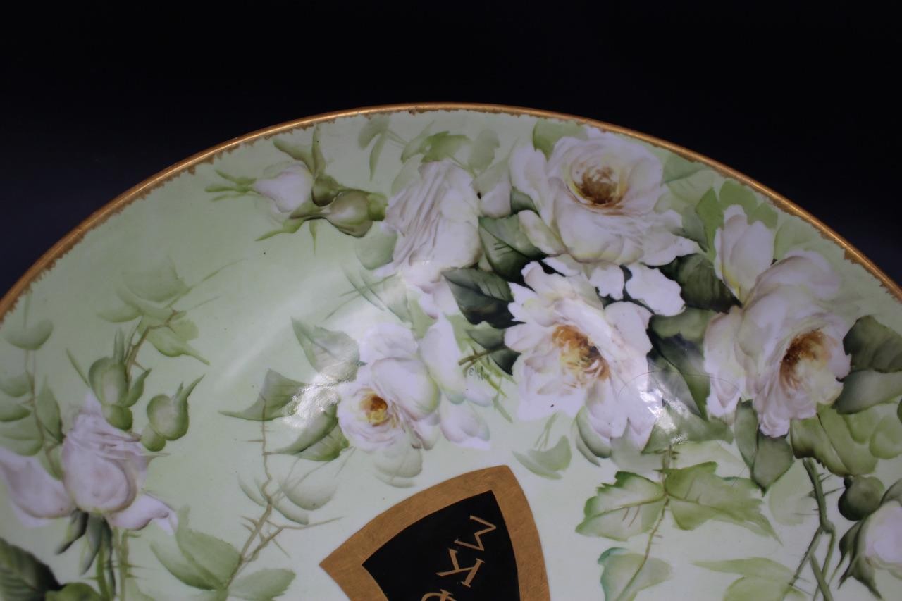 1905 Limoges Punch Bowl Hand Painted for Phi Kappa Sigma Fraternity by E. Miler